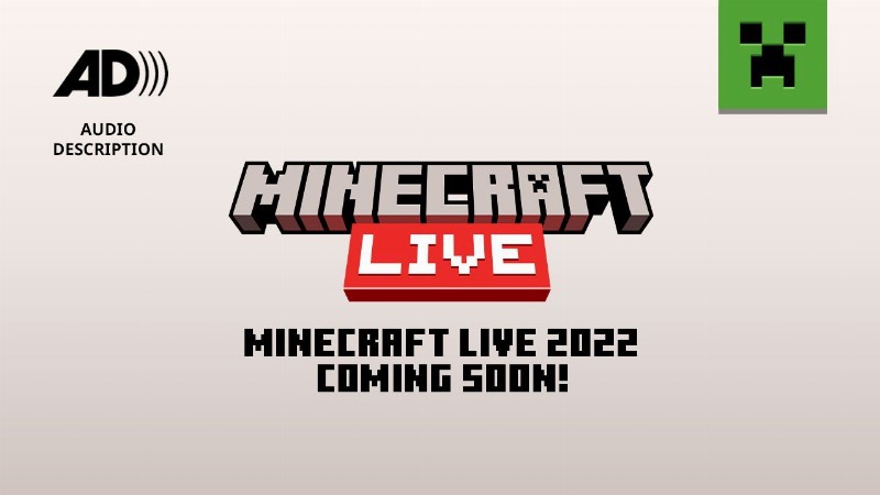 [audio Description] Minecraft Live 2022: Coming Soon!
