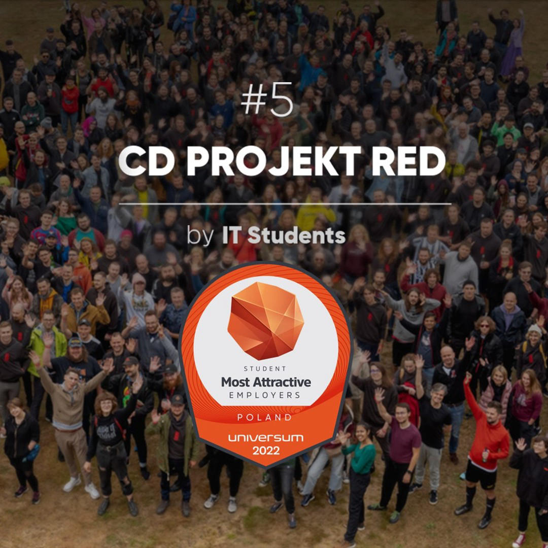 CD PROJEKT RED - We’re honored to be recognized by Universum Talent Survey 2022 as one of Poland’s m