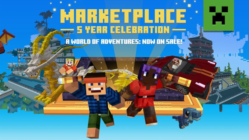 Explore The Minecraft Marketplace 5 Year Celebration Sale!